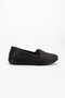 Large Size Genuine Leather Women's Daily Orthopedic Shoes Black Flat Model - 3