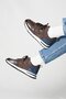Vios Model Genuine Leather Handmade Brown Men's Sneakers - 6