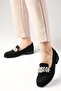 Matilda Black Color Stone Women's Oxford Flat Shoes - 7