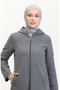 Hooded stamp cap 8001-02 gray - 3