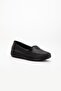 Large Size Genuine Leather Women's Daily Orthopedic Shoes Black Flat Model - 4