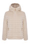 Women's Beige Color Double-Sided Hooded Inflatable Coat - 3