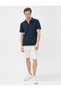 Zipper T-Shirt Polo Neck Short Sleeve Cotton - 2