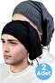 2-Piece Men's Winter Knitwear Knitted Beanie and Neck Collar - 8