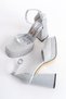 Women's Special Design Shiny Material Platform Heeled Shoes, Wedding Dress Shoes - 5