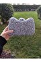 New Model Evening Dress Bag with Silver Stone Buckle Closure