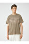 Basic T-Shirt Crew Neck Ethnic Printed Short Sleeve - 3