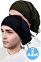 2-Piece Men's Winter Knitwear Knitted Beanie and Neck Collar