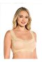 Women's 3-Piece Cotton Bamboo Lace Gathered Comfortable Half Tank Top Plus Size Strap Bra - 6