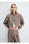 Buttoned Cropped Jacket