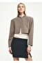 Buttoned Cropped Jacket - 5