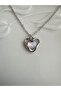 Heart Design Moon Stone Necklace - 3