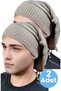 2-Piece Men's Winter Knitwear Knitted Beanie and Neck Collar - 5