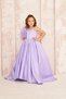 Lilac Rosetta Female Child Long Evening Dress - 3
