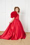 Red Girl's Evening Dress Red Rosetta - 2