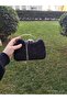Black Stone Buckle Detail Evening Bag