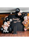 10Pcs Black with Clear Confetti, Chrome Rose Gold Balloon Quality Balloon Set - 2