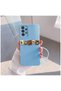Samsung Galaxy A72 Compatible Case Zebana Love Bear Silicone Case Brown - Light Blue