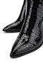 Women's Genuine Leather Black Crocodile Casual Boots - 3