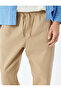 Regular Waist Straight Fit Cotton Waist Lace up Trousers - 5