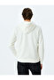 Hooded Cotton Blended Raster Basic Half Zipper Sweatshirt - 4