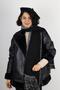 Women's Black French Felt Painter Beret and Double Sided Scarf Combo