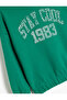 Slogan Printed Long Sleeve Raster Hooded Sweatshirt - 3