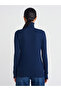 1268 Turtleneck Sleeve Drop Sweater-Navy Blue - 2