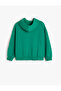 Slogan Printed Long Sleeve Raster Hooded Sweatshirt - 2