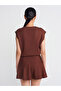80120 Elastic Waist Knitwear Skirt - Brown - 2