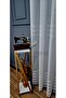 Elonora New 2 Layers Pleated Tulle Curtain with Silver Silver Spacing Stripe Silver Lurex - 2