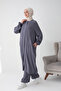 Bürümcük Fabric Hajj and Umrah Dress (2 Pieces) - Smoked