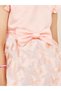 Butterfly Embroidery Bow Detail A-Line Dress with Tie Up - 3