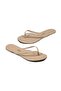 Women's Classic Patent Leather Cream Daily Stylish Flip Flops - 3
