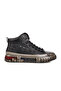 Black Genuine Leather Ankle Length Men's Sneakers 24K510-4 m