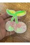 10X8 cm Iron-On Sequined Pink Cherry Embroidered Applique