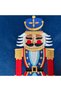 Elegant Lead Soldier Embroidered Navy Blue Velvet Throw Pillow Cover - 6