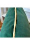 Elegant Christmas Tree Embroidered Green Velvet Throw Pillow Cover - 5