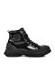 Black Patent Leather Lace-Up Women's Boots 24K311-4 Z