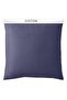 Makiteks Hundred Percent Cotton 63X63 cm Navy Blue Square Two Pieces Pillowcases Set