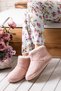 Women's Slippers Home Boots Winter Home Shoes with Effect Soft Silent Sole Red0001 - 2