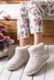 Women's Slippers Home Boots Winter Home Shoes with Effect Soft Silent Sole Red0001 - 6