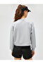 Printed Crop Sports Sweatshirt Modal Blended - 4