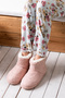 Women's Slippers Home Boots Winter Home Shoes with Effect Soft Silent Sole Red0001