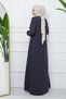 Hijab Clothing Crepe Fabric Ferace Dark Gray - 3