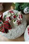 Design Luxury French Ribbon Santa Claus Silvery Patterned Straw Butterfly Bow with Stones Christmas Clip Buckle - 5