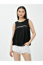 Beaded Embroidered Blouse Sleeveless Crew Neck - 2