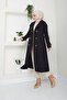 Cotton Bondit Fabric Trench Coat / M0105 - Black - 2