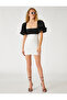Heart Detailed Balloon Sleeve Mini Evening Dress - 3