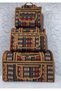 Set of 3 Bag with Straw Pattern - 2